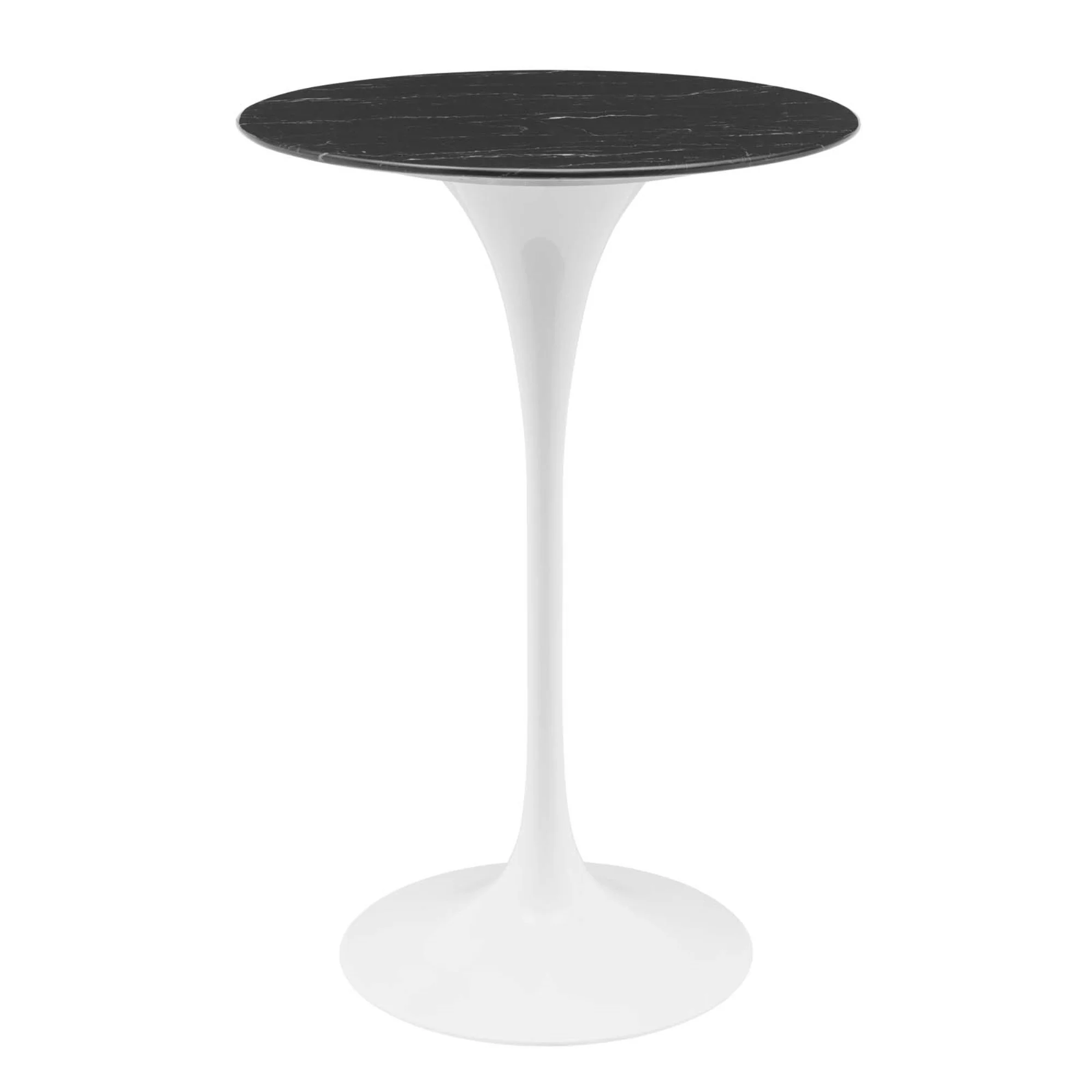 Modway Lippa 28" Round Modern Artificial Marble & Metal Bar Table in Black/White - Curated Treasures Market