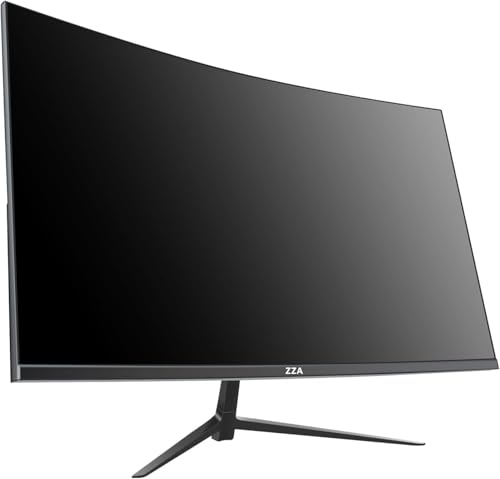 ZZA 32-Inch QHD Curved Gaming Monitor - 2K Resolution, 165Hz Refresh Rate, 1ms Response Time, FreeSync & G-Sync, HDR10, 122% sRGB Coverage, DP/HDMI