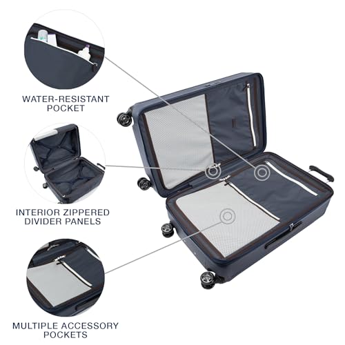 Travelpro Platinum Elite Hardside Expandable Carry on Luggage, 8 Wheel Spinner, TSA Lock, Hard Shell Polycarbonate Suitcase, Metallic Sand