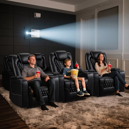 ANJ Power Recliner Chair with USB Ports and Cup Holders