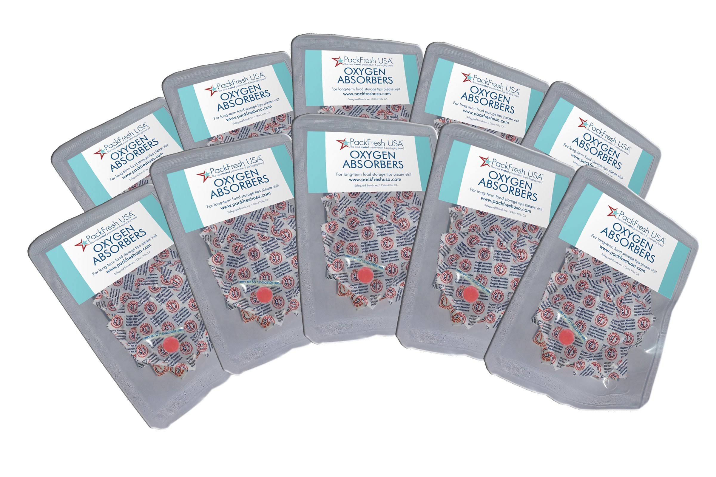 300cc Oxygen Absorbers in 10 Packs with PackFreshUSA LTFS Guide (1000)