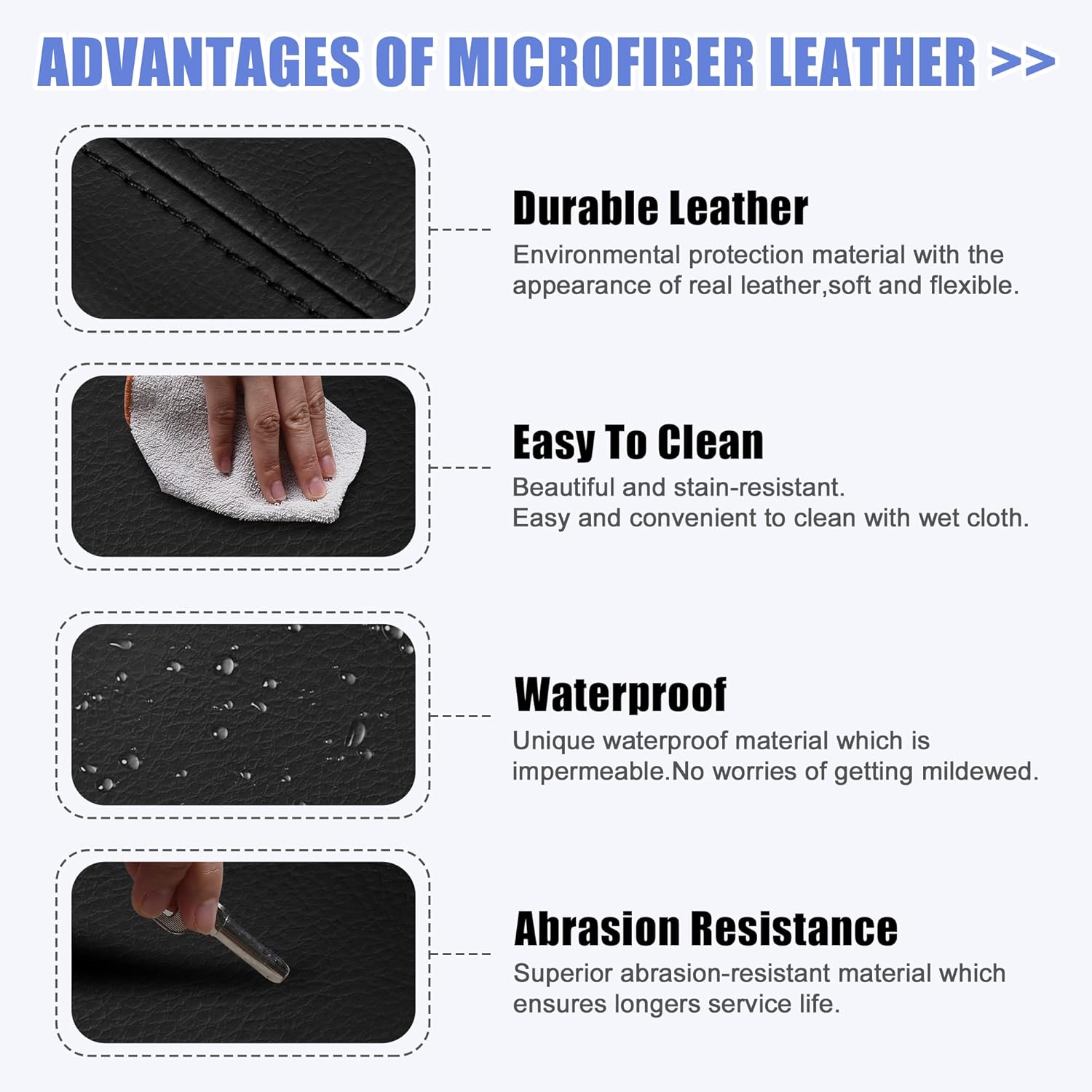 X AUTOHAUX Car Center Console Lid Armrest Seat Box Cover Protector Replacement Microfiber Leather for Dodge for Ram 1500 2500 3500 2009-2017 Black