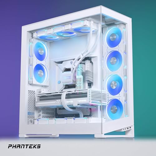 Phanteks Glacier One 420D30 Premium D/A-RGB AIO Liquid CPU Cooler, D/A-RGB Pump Cap Design, 3X D30 140mm PWM D-RGB Fans - Smart Home Appliances