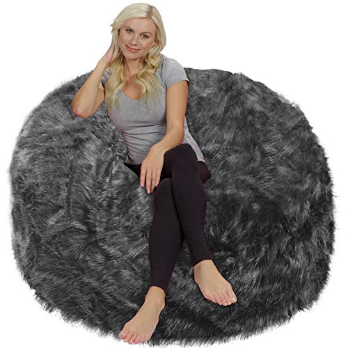 Chill Sack Bean Bag Chair - 5' Giant Memory Foam Lounge Chair with Soft Microfiber Cover – Cozy Furniture for Living Room, Dorm