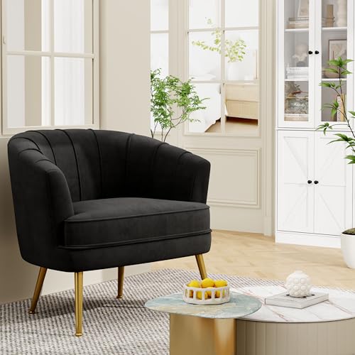 Andeworld Velvet Accent Chair, Upholstered Modern Single Sofa Side Chair