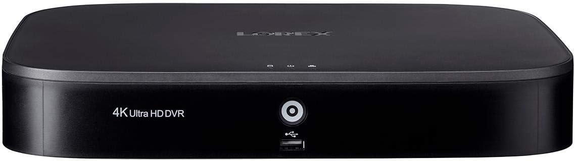 Lorex D841A81B 8 Channel 4K Ultra HD 1TB Security System DVR with Advanced Motion Detection Technology and Smart Home Voice Control, Black (Renewed)