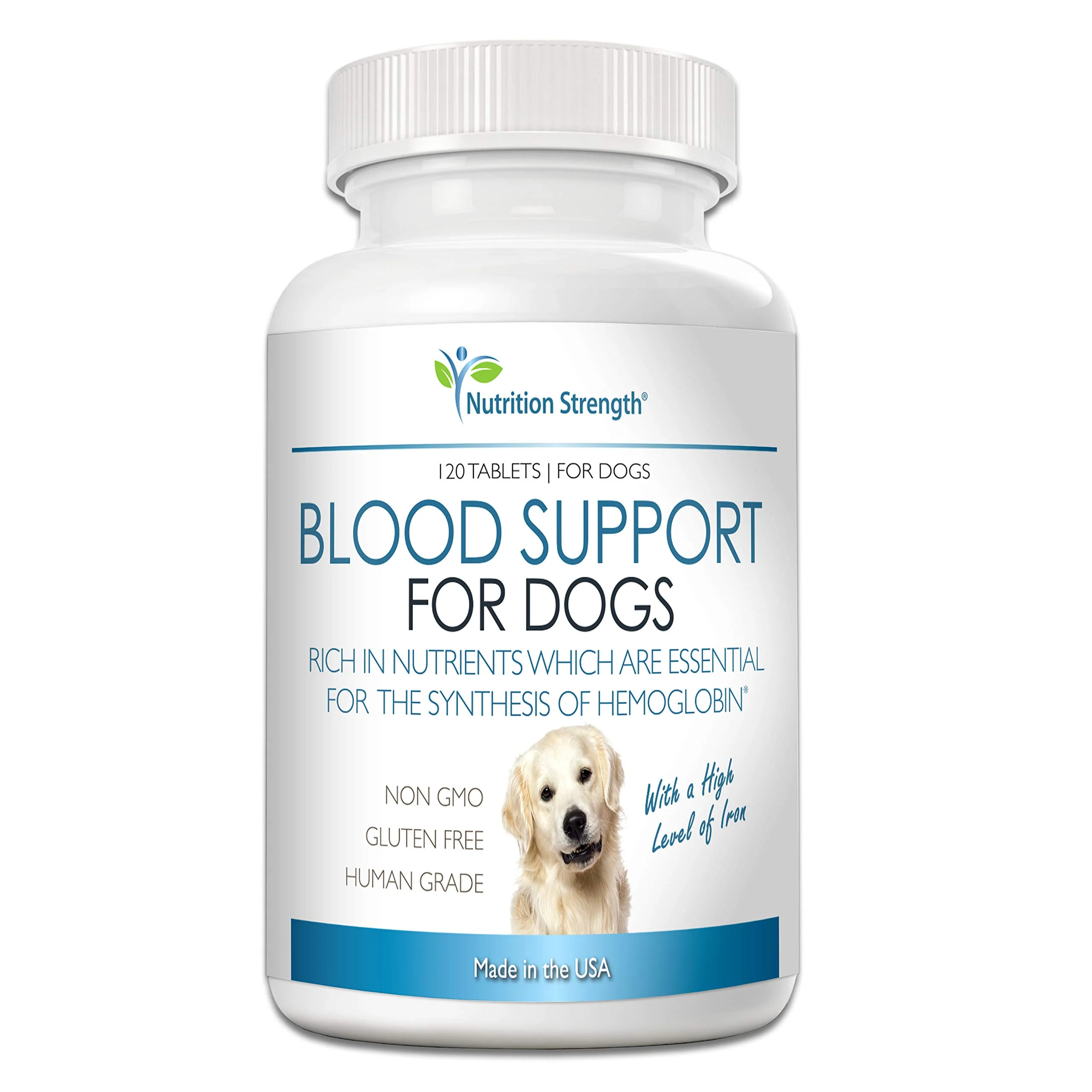 Nutrition Strength Blood Support for Dogs, Supplement for Anemia in Dogs, Promotes Red Blood Cell Health, with a High Level of Iron, Vitamin B12