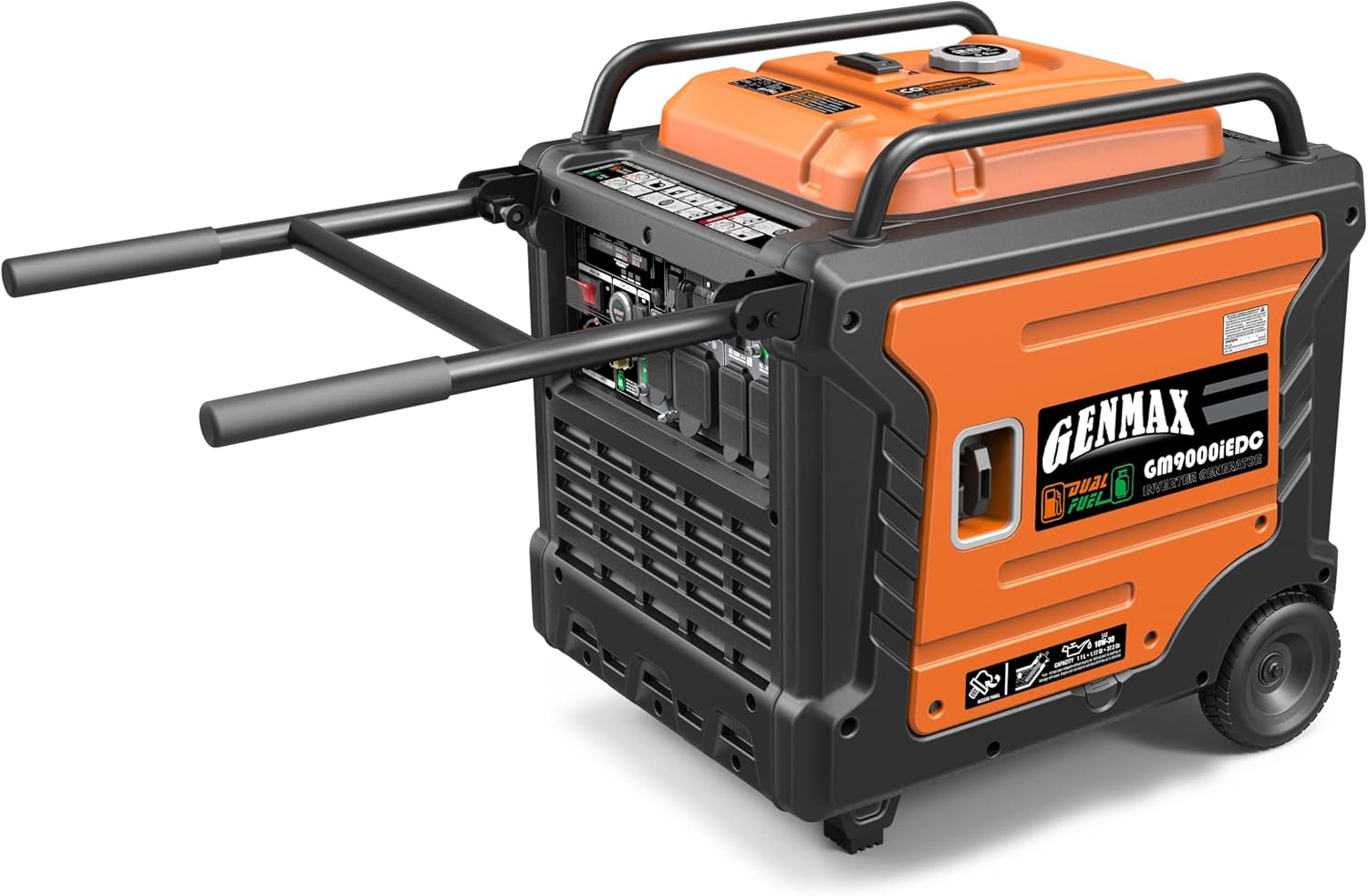 GENMAX Portable Generator, 9000W Super QuietDual Fuel Portable Engine with Parallel Capability, Remote/Electric Start