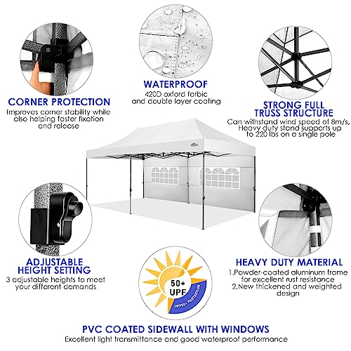 COBIZI 13x26 Pop Up Tent 13x26 Canopy with Sidewalls Heavy Duty Canopy Party Tent for Parties