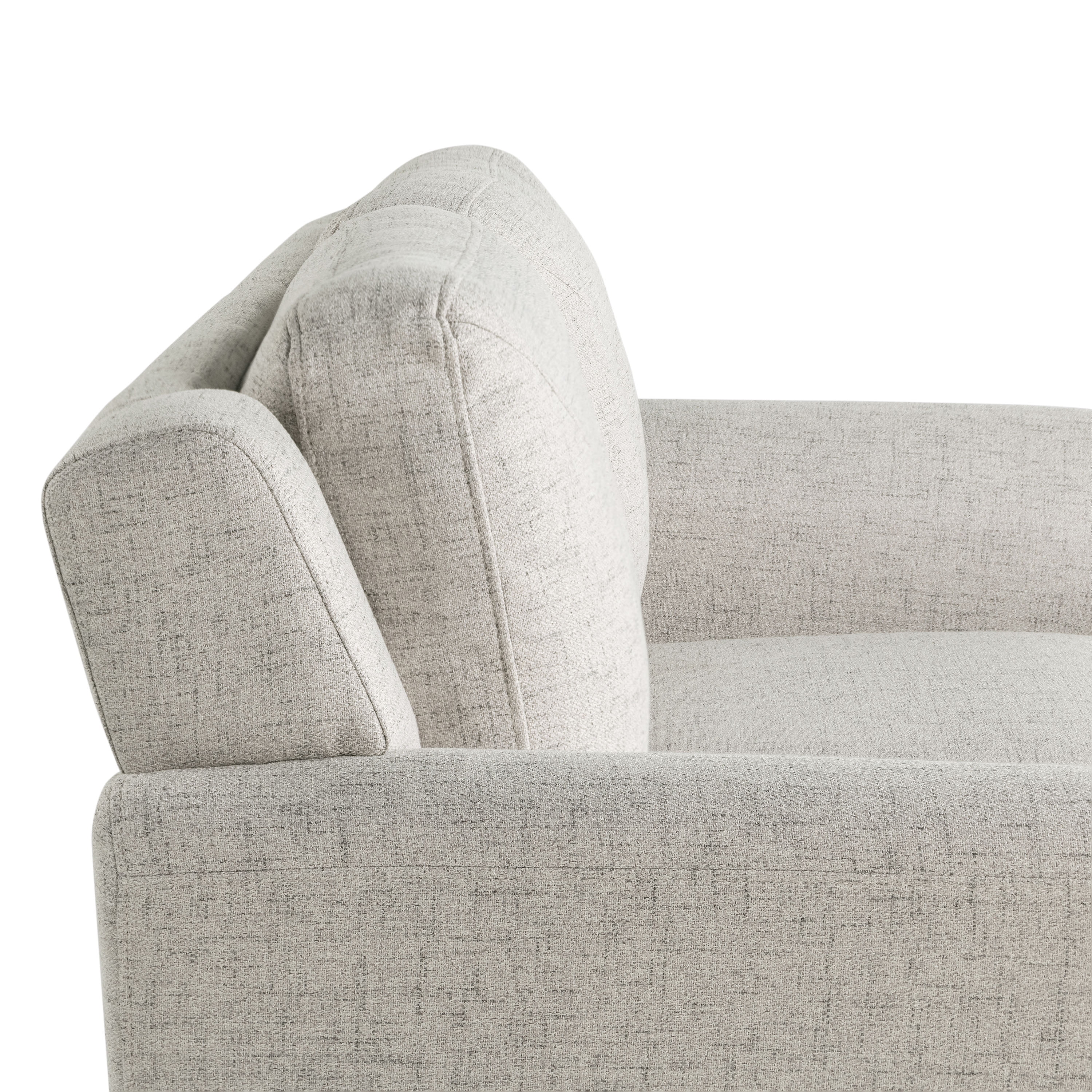 Lifestyle Solutions Taryn Loveseat with Curved Arms, Beige Fabric