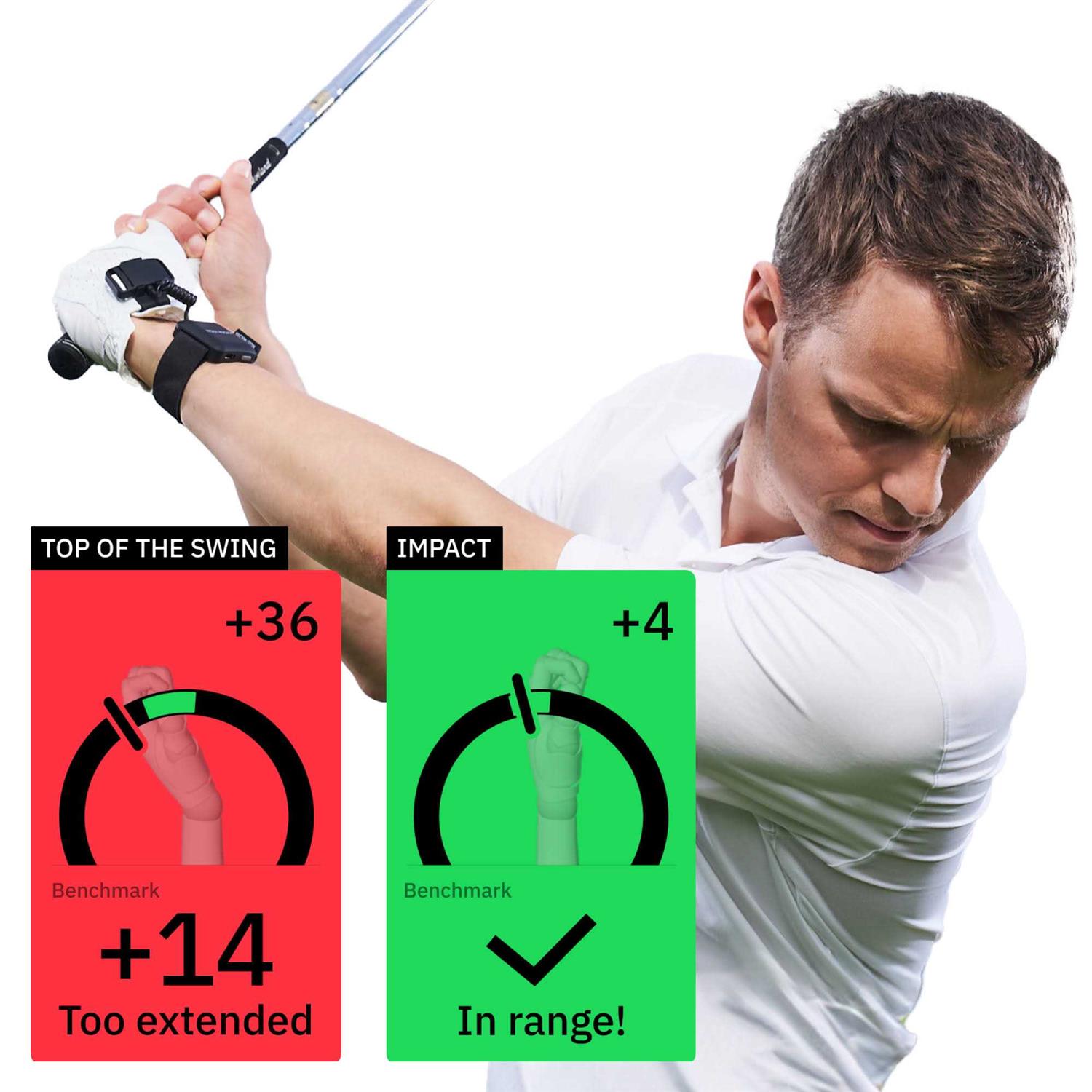 Hackmotion Plus Golf Swing and Wrist Angle Training Aid Provides Real-time Wrist Data to Fix common Swing Faults and Improve