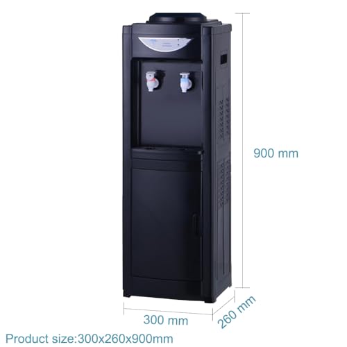 Hot & Cold Top Loading Water Dispenser,5 Gallons Water Coolers with Child Safety Lock Removable Drip Tray & Storage Cabinet