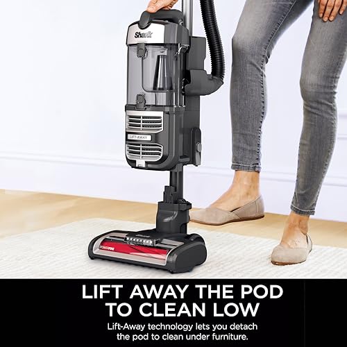 Shark UV730 Navigator Lift-Away Upright Vacuum, PowerFins HairPro Self-Cleaning Brushroll, HEPA Filter with Anti-Allergen Technology, LED Headlights