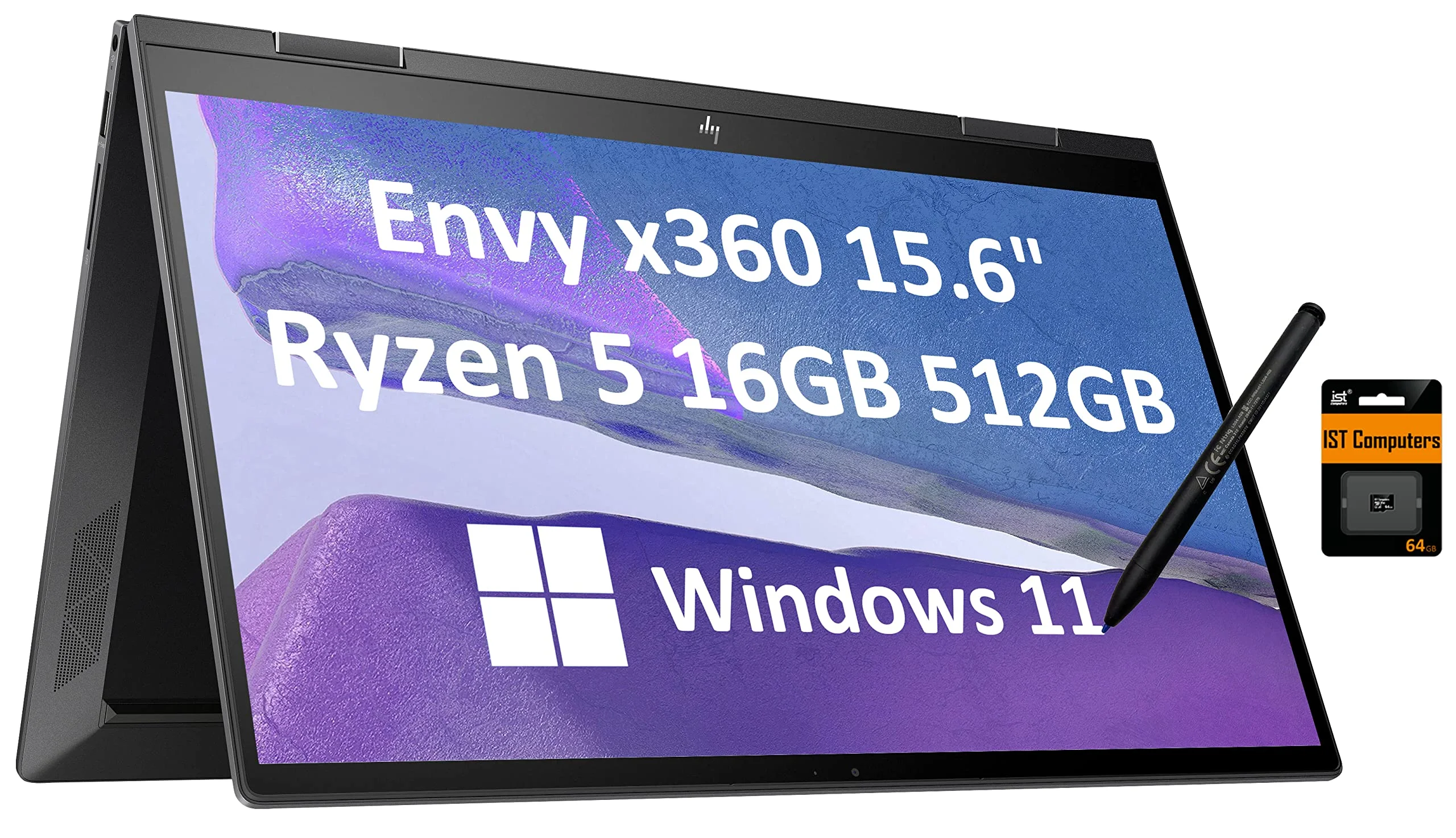 HP Envy X360 15 2-in-1 Touchscreen (Ryzen 5 5625U, 16GB RAM, 512GB SSD, Active Stylus