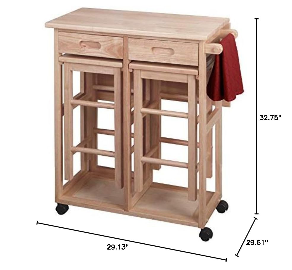 Winsome Suzanne Space Saver Set, for Kitchen, 33", Coffee