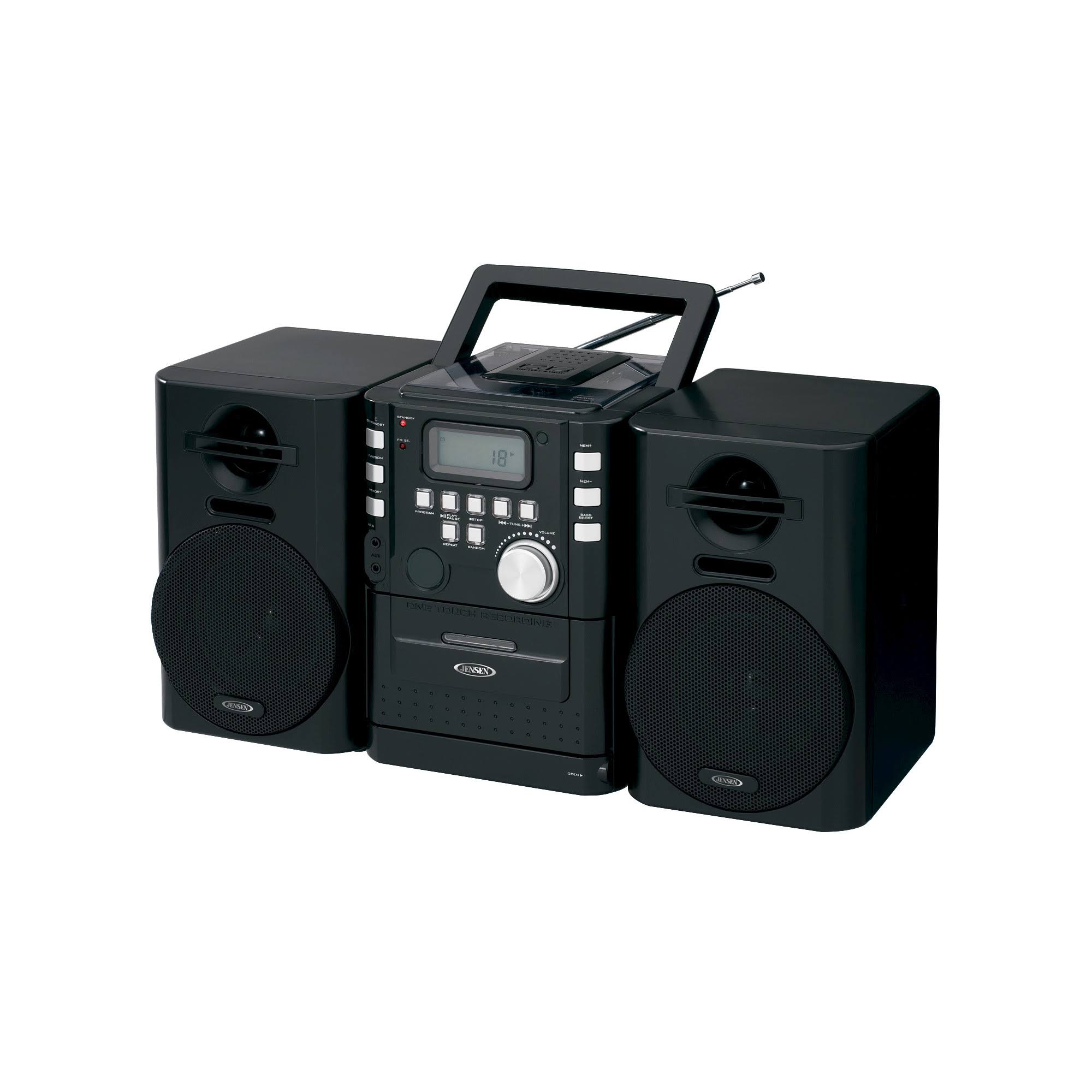Jensen Portable CD Music System with Cassette u0026 FM Stereo Cd-725