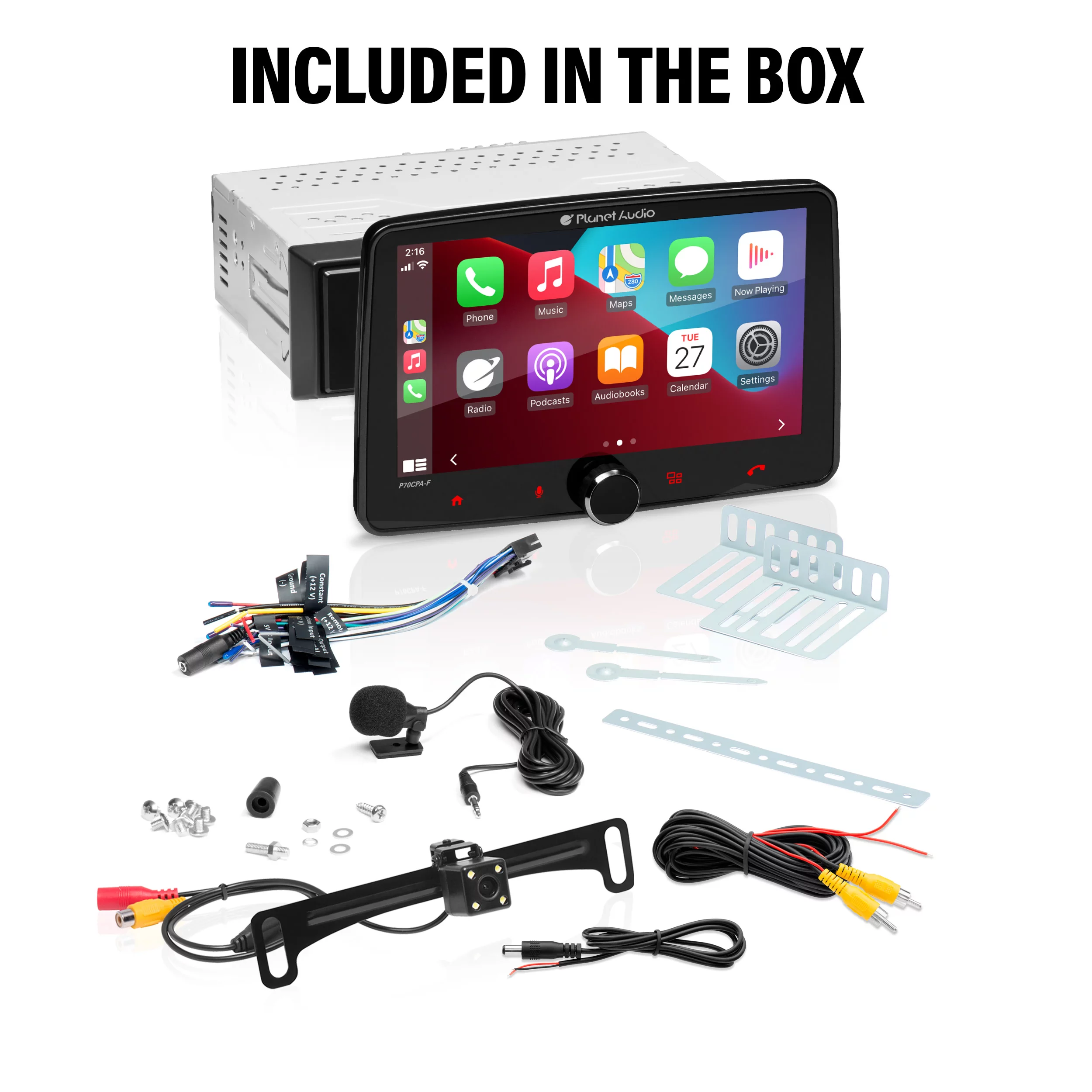 Planet Audio P70CPA-CF 7” CarPlay Android Car Stereo