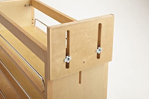 Rev-A-Shelf 448KB-BCSC-11C 11 Inch Base Pullout Kitchen Cabinet Organizer with 2 Universal Knife Blocks and Stainless Steel Utensil Storage Bin