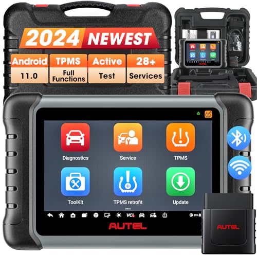 Autel MaxiCOM MK808S-TS Scanner, 2024 Complete TPMS Check/Activate/Relearn Tool, Same as MX808S-TS MK808Z-TS, 28+Service, BT Full System Scan