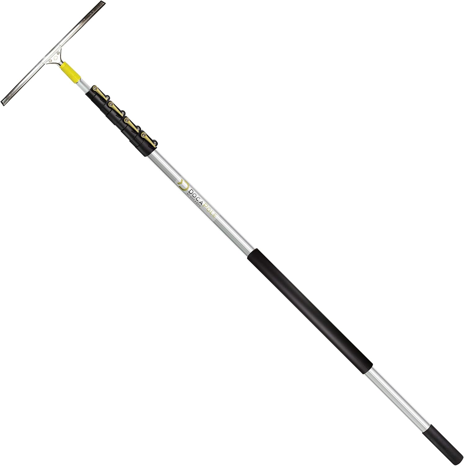 DocaPole 7-30 Foot Extension Pole + 20” Pro Window Squeegee with Removable Blade | Professional Tool for Keeping Windows Clean | Cleaner for Window