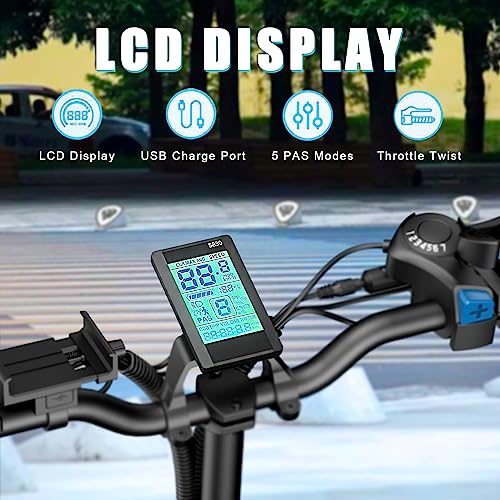 IDOTATA Electric Bicycle for Adults,1000W Motor, 48V 20AH Removable Battery, 31MPH, 31Miles Range, 7-Speed, 20" x4.0 Fat Tire Electric Folding ebike