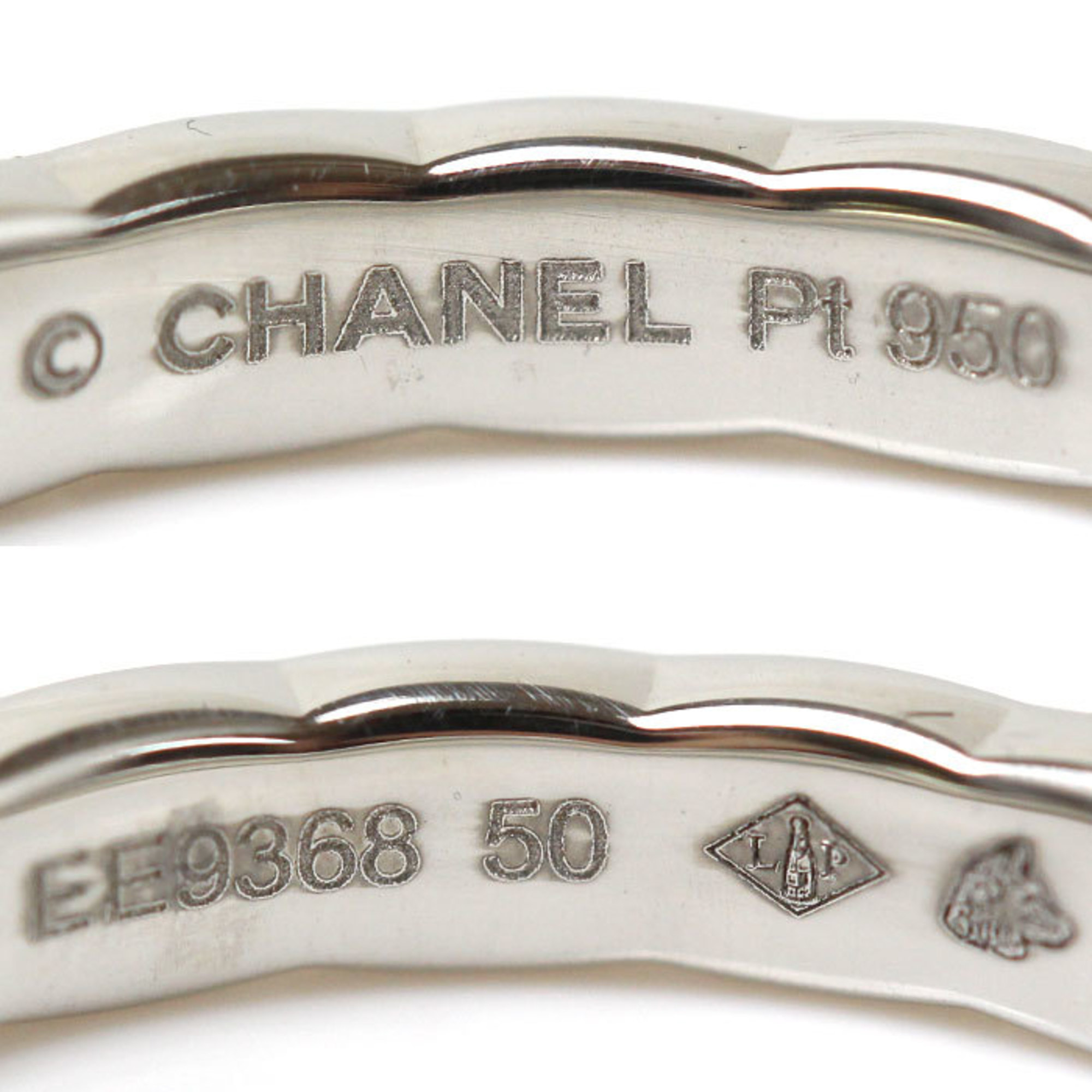 Pre-Owned CHANEL Pt950 Platinum Coco Crush 5P Diamond Ring J11355 50 4.1g Ladies (Good)