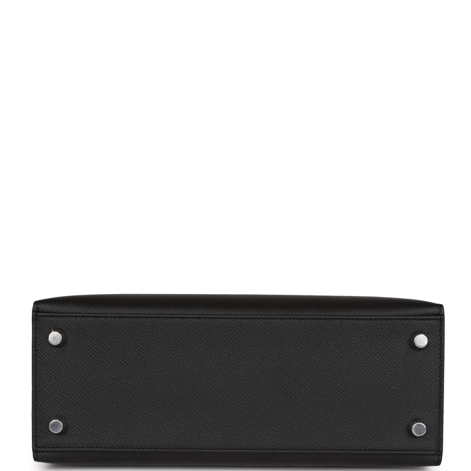 Hermes Kelly Sellier 25 Black Epsom Palladium Hardware