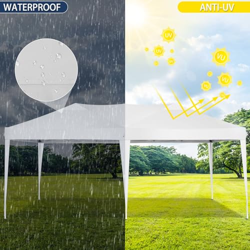 COBIZI Canopy 10x20 Pop Up Canopy Tent with 6 Sidewalls Party Tents for Parties Weddings Backyard Waterproof Canopy Outdoor Commercial Canopy Event