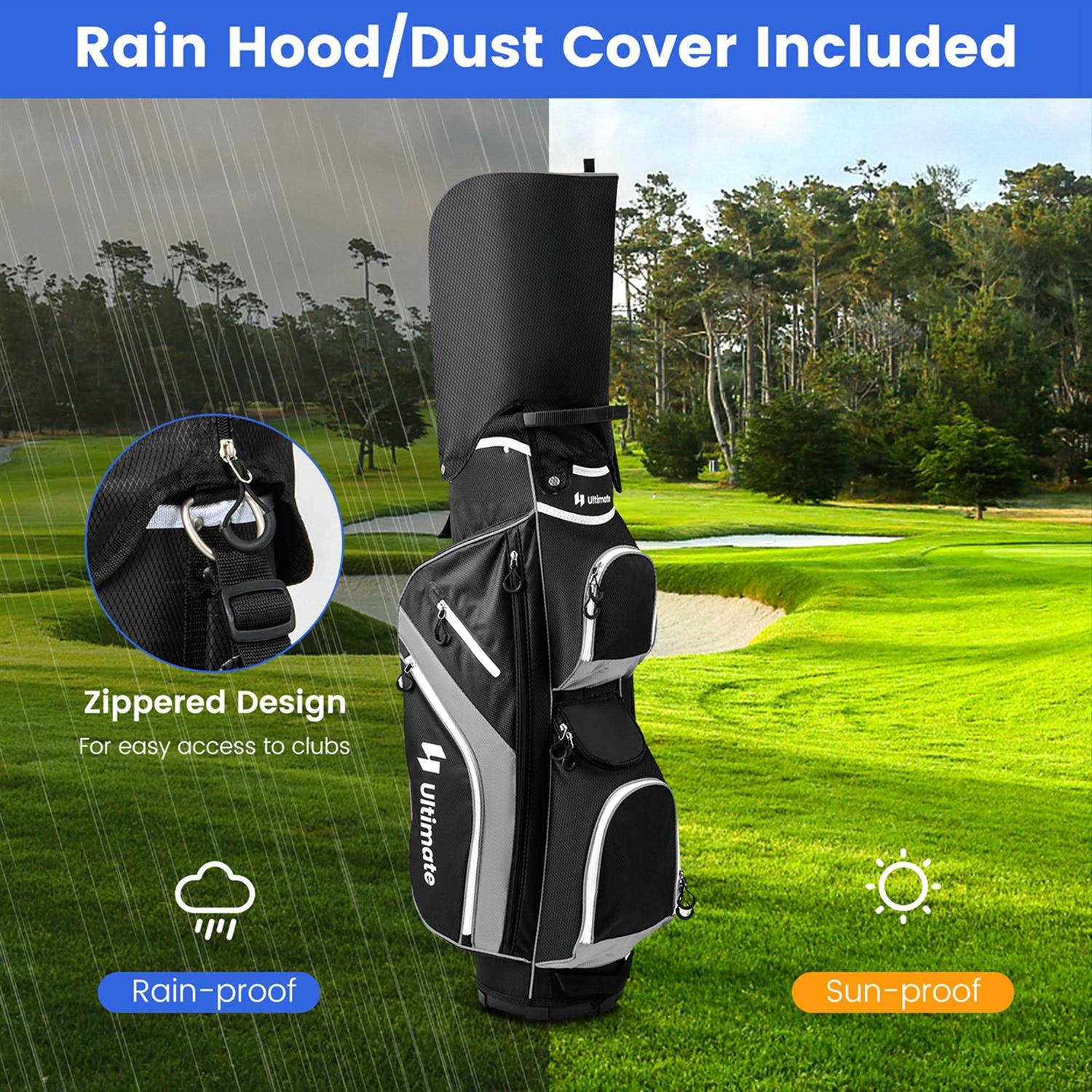 Costway Golf Cart Bag with 14-Way Top Dividers - Sports Supplies Online Store