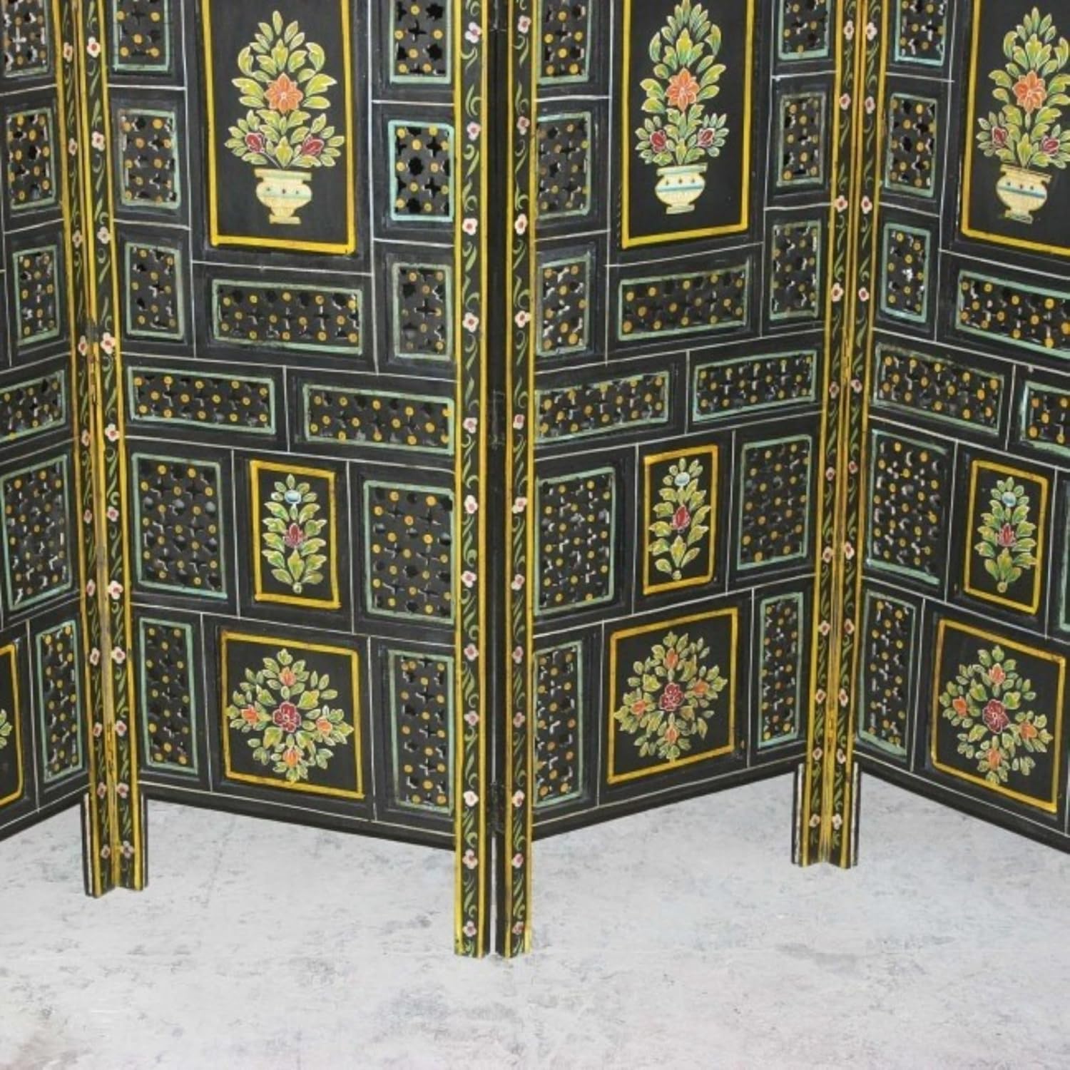 | Hand Carved Indian Painted Partition Divider | Hand Carved Furniture | Living Room Furniture | Bed Room Furniture | Lifestyle Decor Furniture