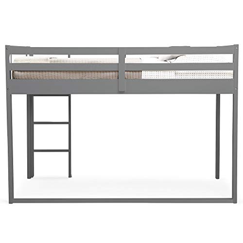 Delta Children Twin Loft Bed with Guardrail and Ladder (Coordinates with Loft Bed Tents Sold Separately), White