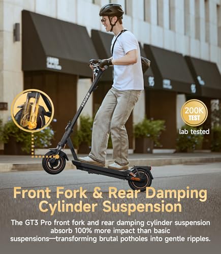 NAVEE Electric-Scooter-Adults, e Scooter GT3, Fast 20 Mph, 700w 500w Motor with Suspension, Long Range 30 Miles, 10 inch Tires All Terrain