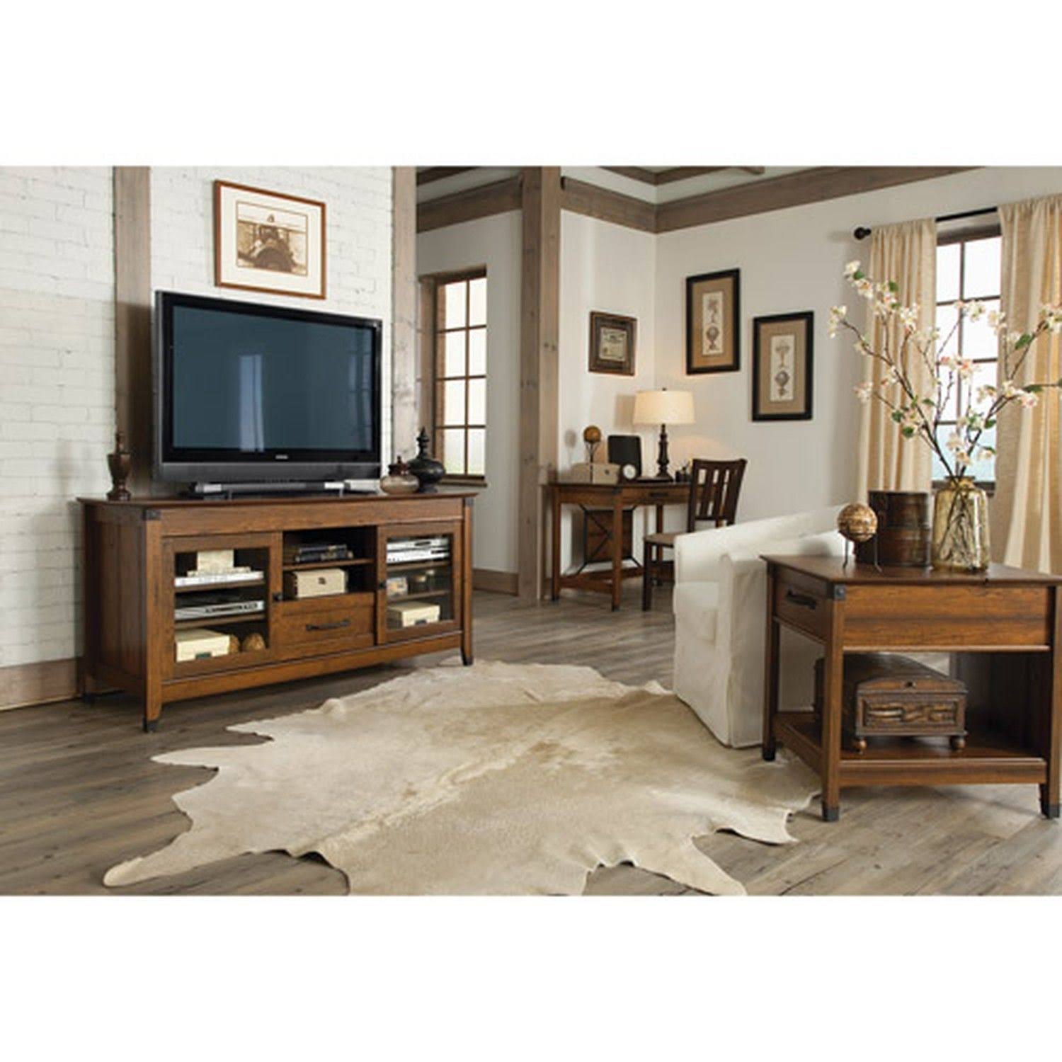 Sauder Carson Forge Smartcenter Side Table, Washington Cherry