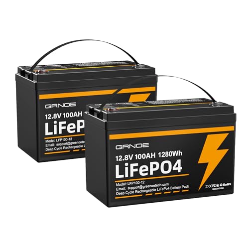 12V 100Ah LiFePO4 Battery Group 31 With Built-in 100A BMS, 15000 Deep Cycles Rechargeable Lithium Battery Prefect for Solar System, Rvs, Marine, Vans