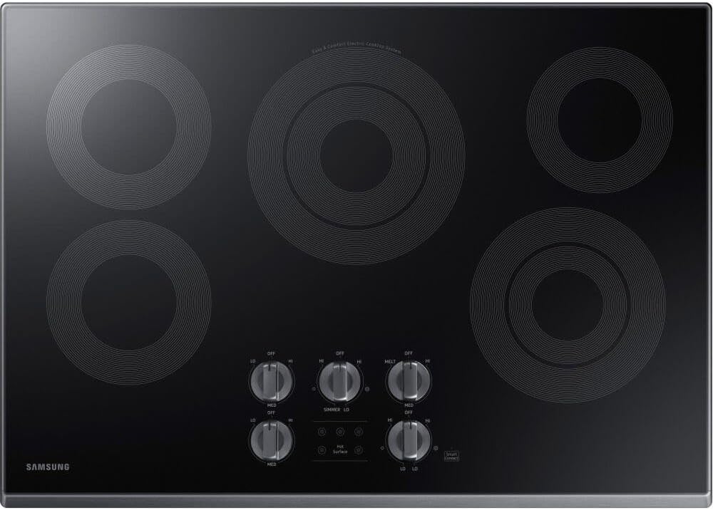 Samsung 30" Black Stainless Steel Electric Smoothtop Stovetop Cooktop NZ30K6330RG
