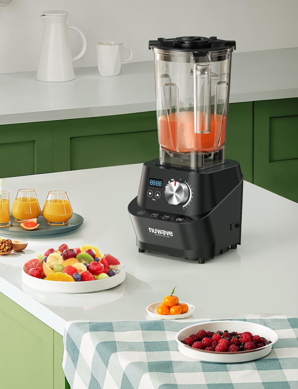 Nuwave Infinity Commercial Blender, Heavy-Duty Smoothie Blender w/ 2.5HP Copper Motor & Laser-Cut Blades, Last 100 Years, Quick Ice Crushing