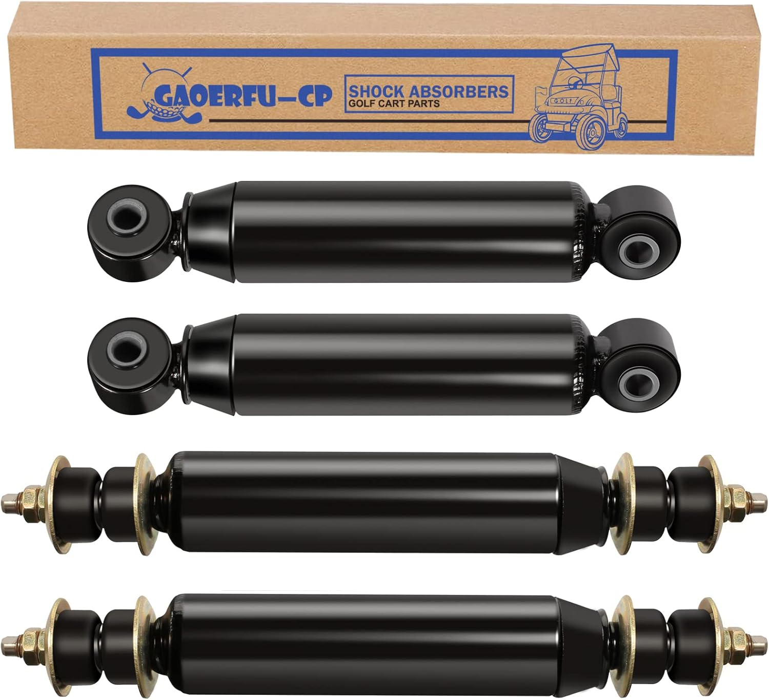 Gaoerfu-CP Club Car DS Shocks Front and Rear Shock Absorbers for Club Car DS G&E 1988-up,Precedent G&E 2004-up,for 88-08 Electric and 97-08 Gas Model