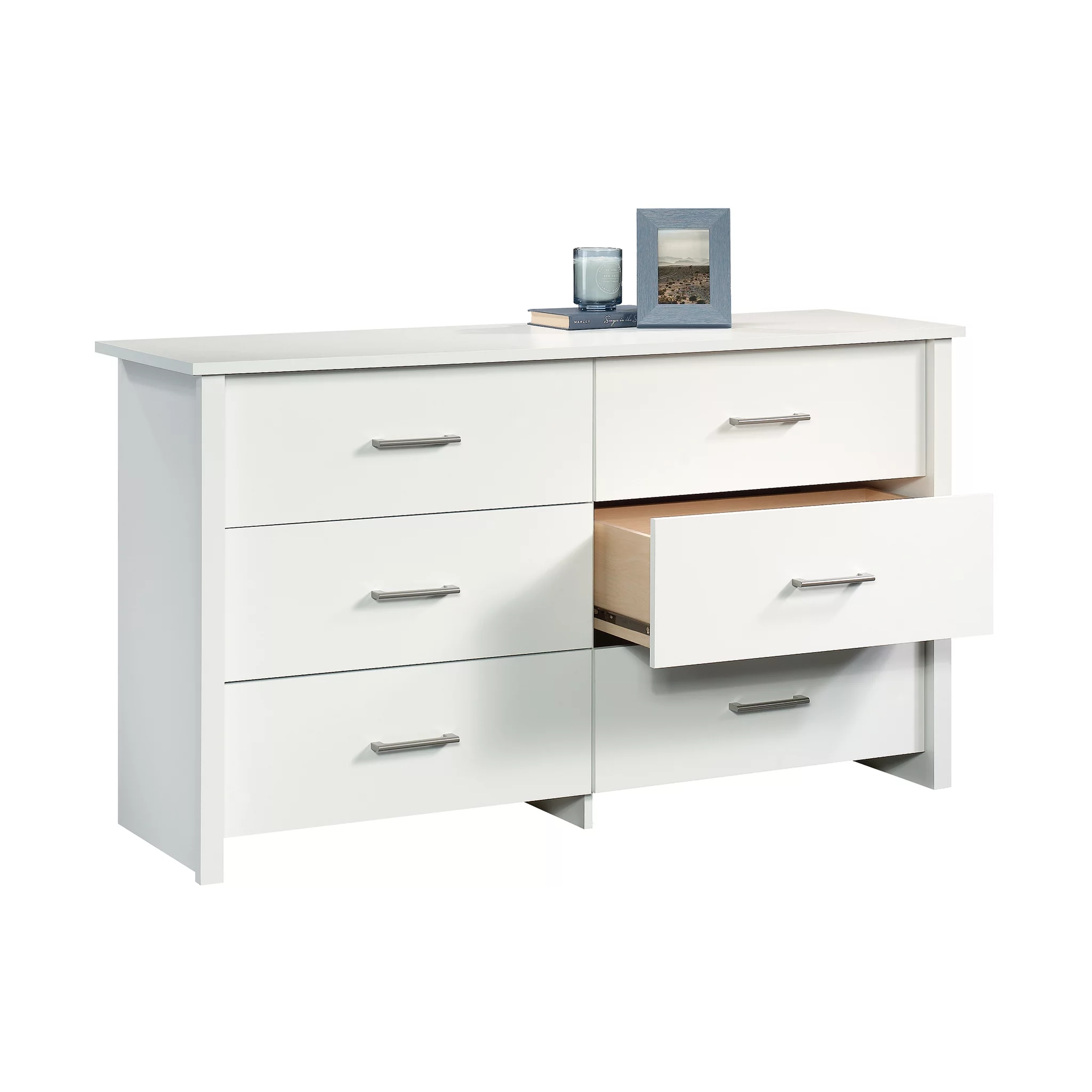 Mainstays Hillside 6-Drawer Dresser, Soft White Finish - Radiant Selections