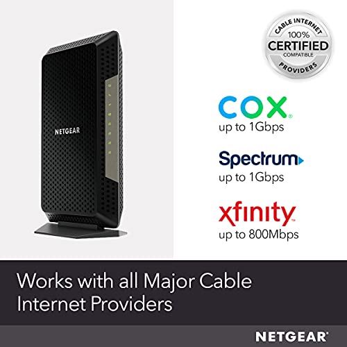 NETGEAR Nighthawk Cable Modem CM1200 - Compatible with all Cable Providers including Xfinity by Comcast, Spectrum