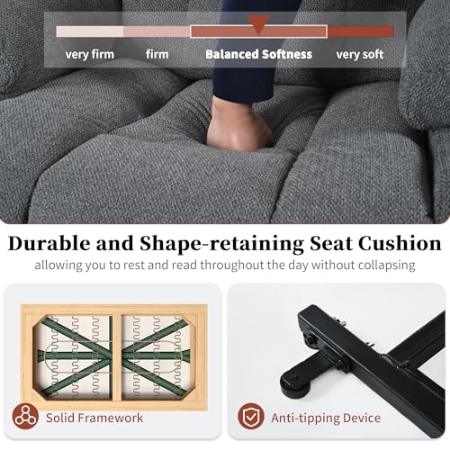 Small Power Lift Recliner for Elderly, Lift Chair Recliners, Electric Recliner Chairs for Seniors, Remote Control, Adjustable, Side Pocket (Navy Blue)