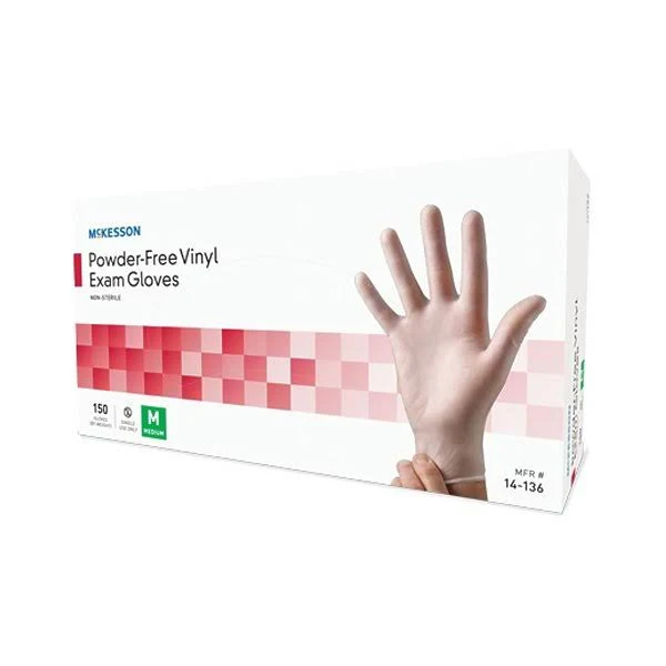 McKesson 14-136 Vinyl Exam Glove Case of 1500
