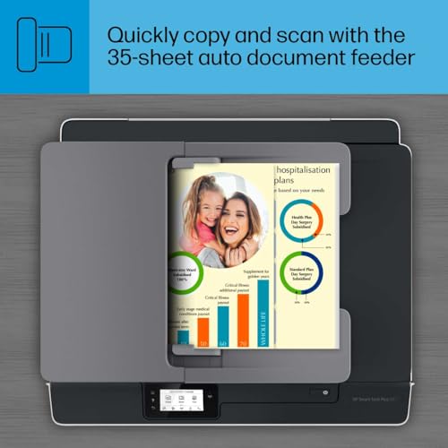 HP Smart -Tank Plus 651 Wireless All-in-One Ink -Tank Printer, up to 2 Years of Ink in Bottles, Auto Document Feeder, Mobile Print, Scan, Copy