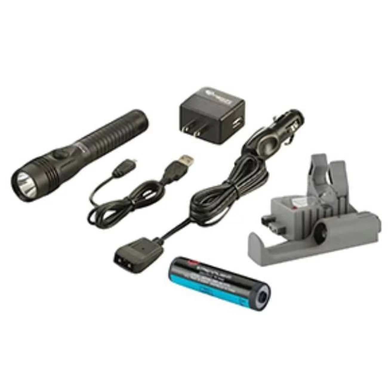 Streamlight STL-74619 Strion DS HL Rechargeable Flashlight with Type A 12V DC Piggyback , Black