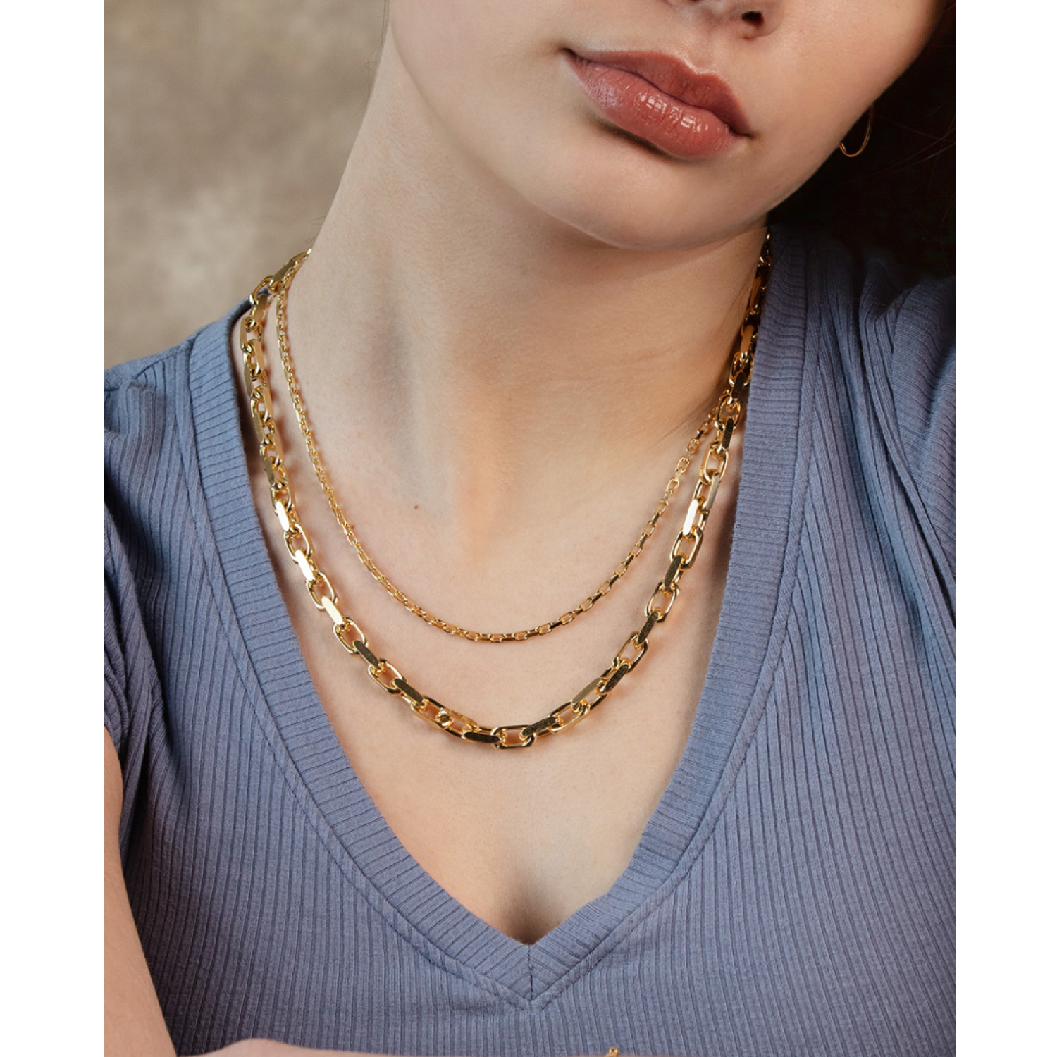 Solid 14K Yellow Gold 2.5mm Luxe Cable Chain Necklace 18" 20" 22" 24"