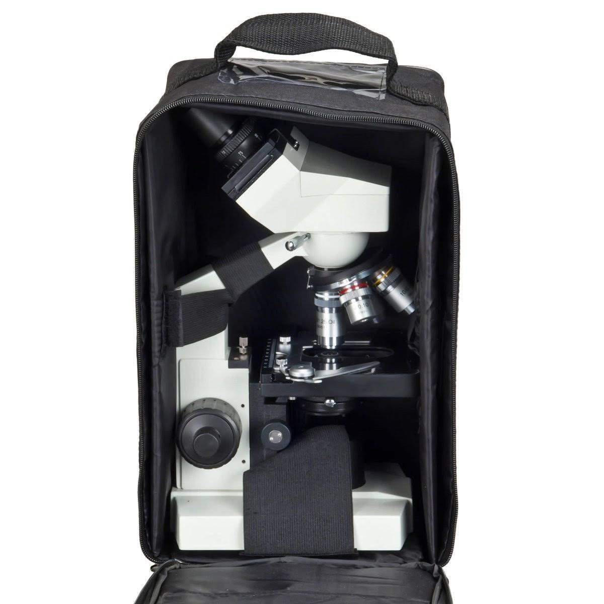 OMAX 40X-2500X Lab Binocular Biological Compound LED Microscope with Vinyl Carrying Case