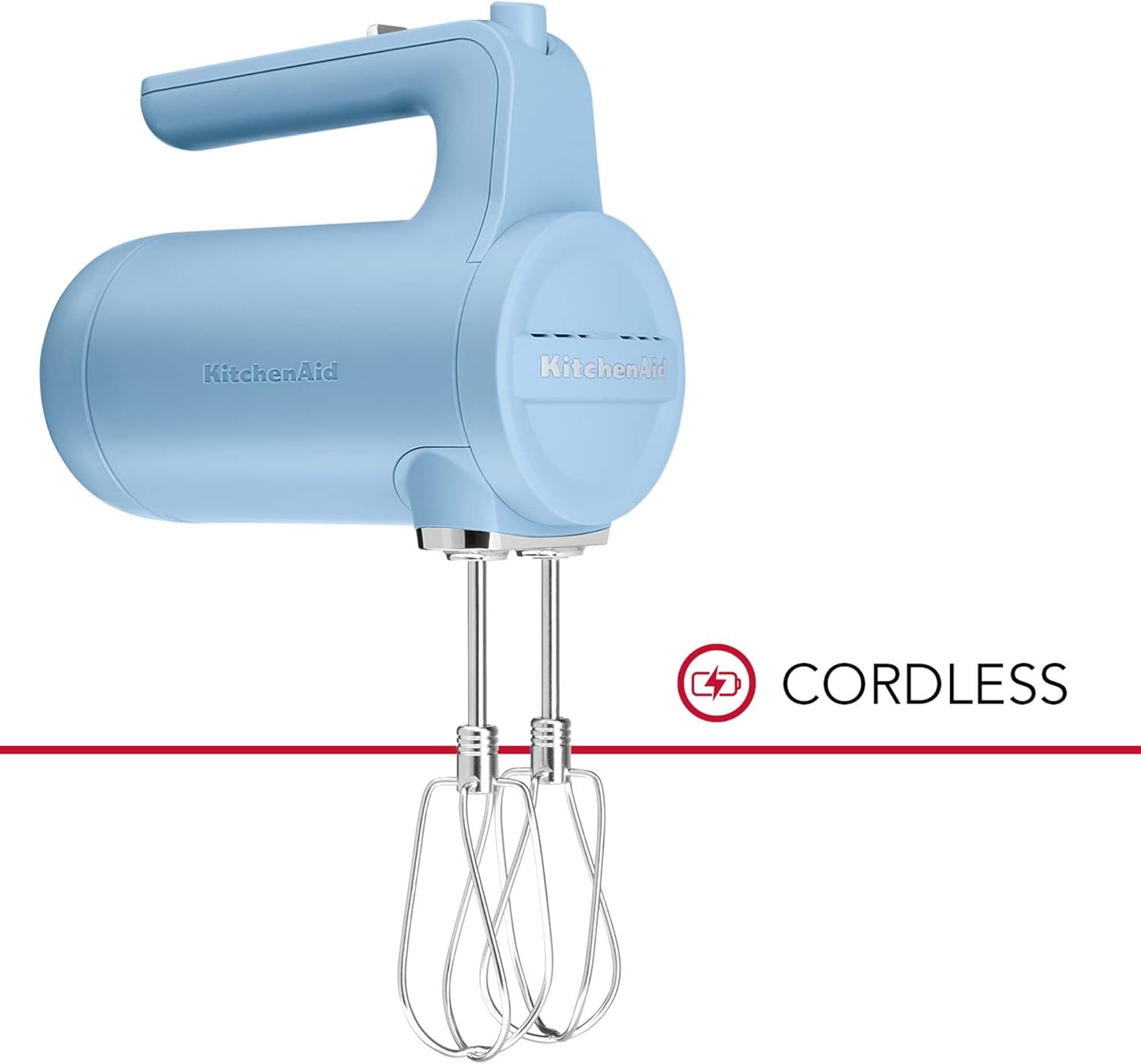 KitchenAid Cordless Hand Mixer (KHMB732) and Variable Speed Corded Hand Blender (KHBV53) Bundle, Blue Velvet