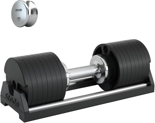 SNODE AD80 Drop Proof 80 lbs Adjustable Dumbbell Set -Adjustable Weights with Cast Iron Plates and Cradle, Knurled Handle, Fast Adjust
