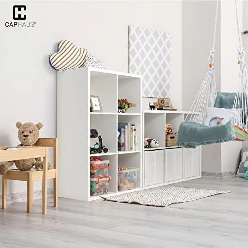 GEROBOOM Sturdy Room 13-Inch Cube  Organizer   with Extra Thick Exterior Edge  Open   Divider  Bookcase  6-Cube / 8-Cube / 9-Cube  Colors Available