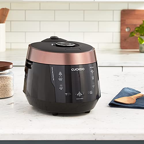 CUCKOO CRP-P0609S 6-Cup (Uncooked) / 12-Cup (Cooked) High Pressure Rice Cooker & Warmer with Nonstick Inner Pot, 12 Menu Options, Fuzzy Logic Tech