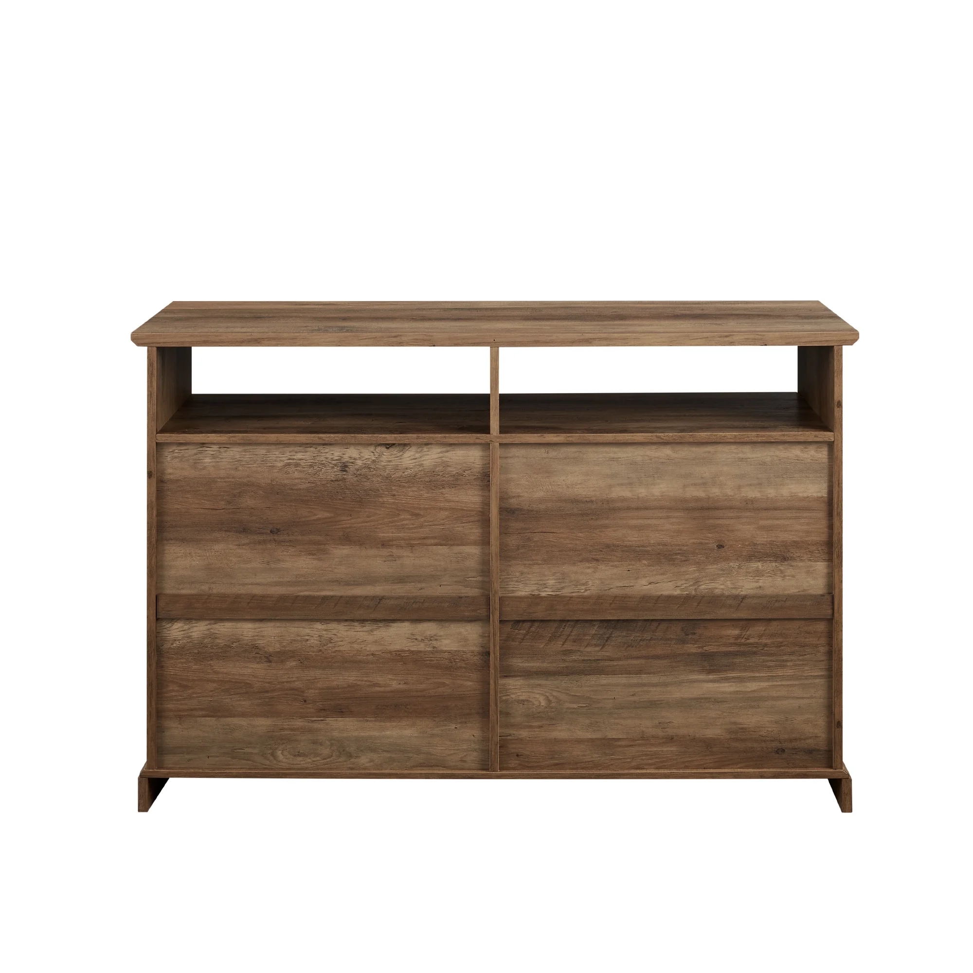 Walker Edison Farmhouse Sliding Glass Door TV Stand, Barnwood